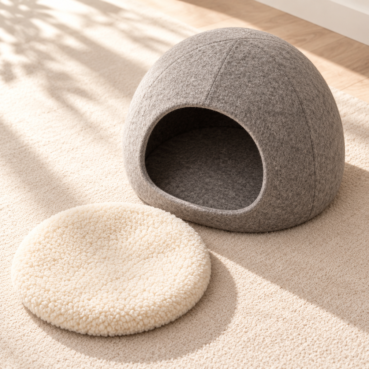 Cocoon Felt Cat Cave — parts care
