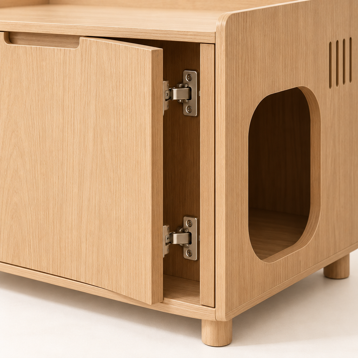 Hideaway Litter Cabinet — detail