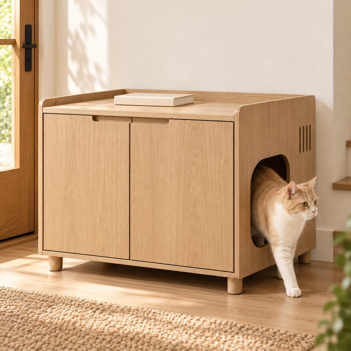 Hideaway Litter Cabinet — lifestyle